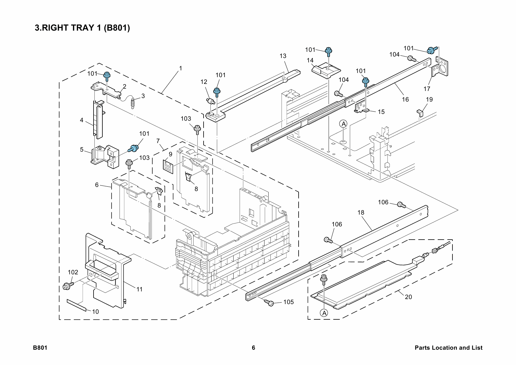 RICOH Options B801 LCIT-PB3010 Parts Catalog PDF download-3